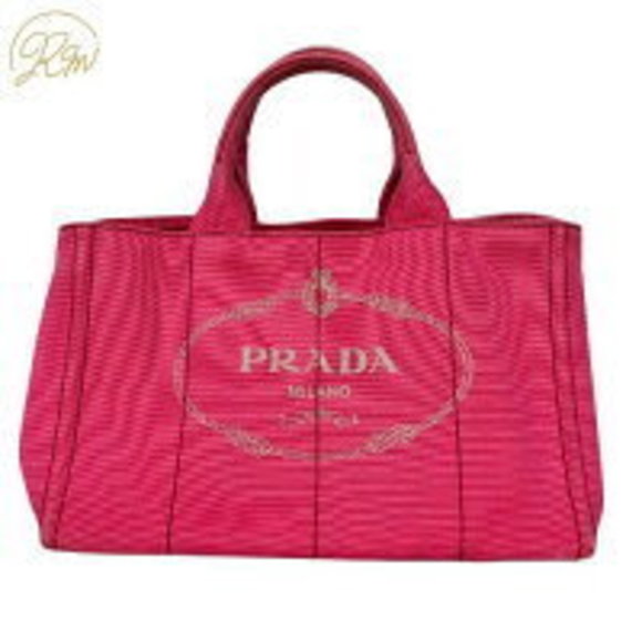 Prada Canapa Canvas Handbag Pink - Picture 1 of 9